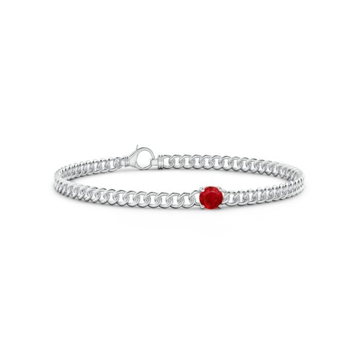 5mm aaa ruby white gold bracelet 1