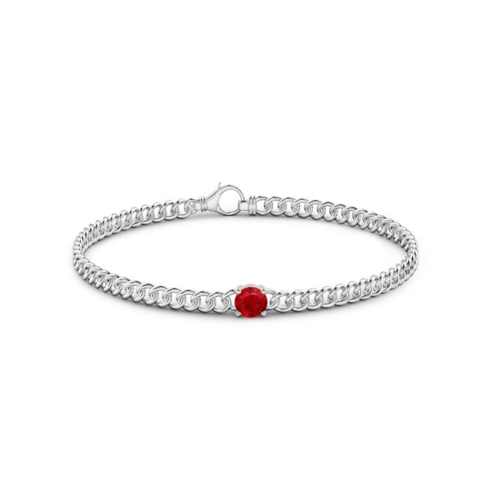 5mm aaa ruby white gold bracelet 2 1