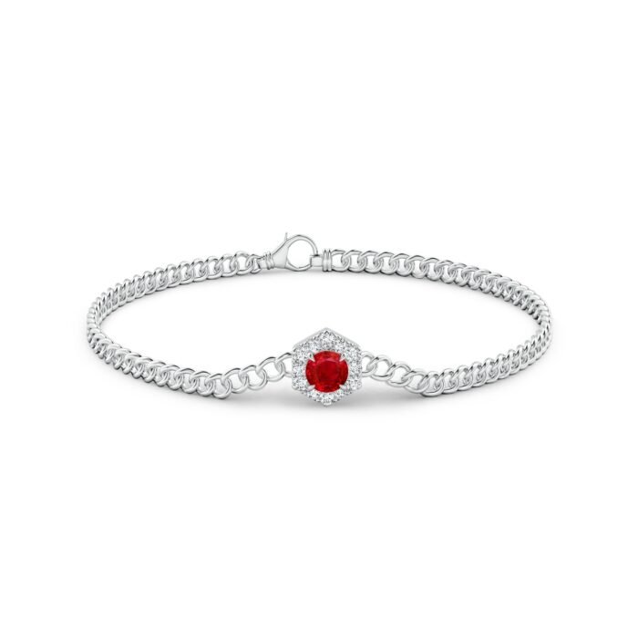 5mm aaa ruby white gold bracelet 2