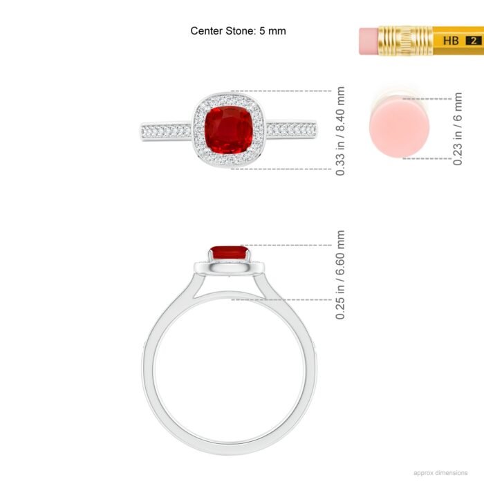 5mm aaa ruby white gold ring 5