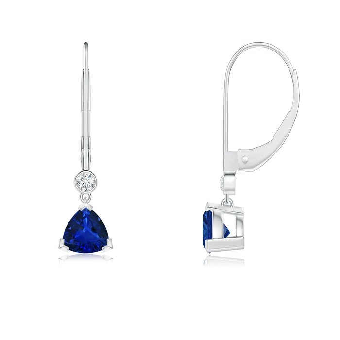 5mm aaaa blue sapphire p950 platinum earrings 2