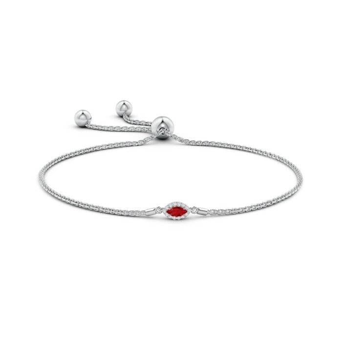 5x2.5mm aaa ruby white gold bracelet 2