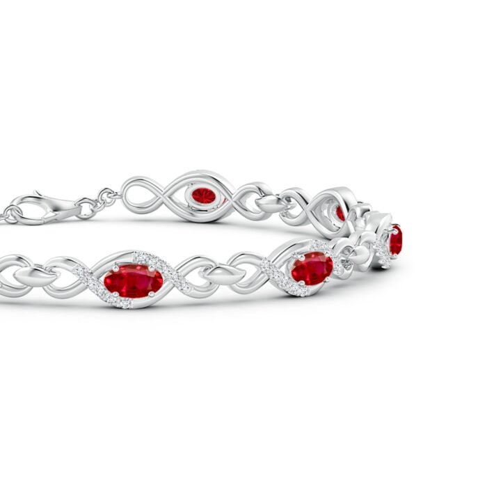 5x3mm aaa ruby white gold bracelet 2