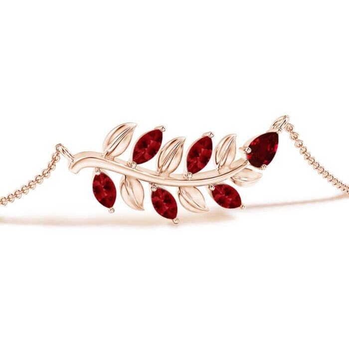 5x3mm aaaa ruby rose gold bracelet 2