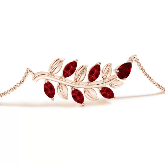 5x3mm aaaa ruby rose gold bracelet 2