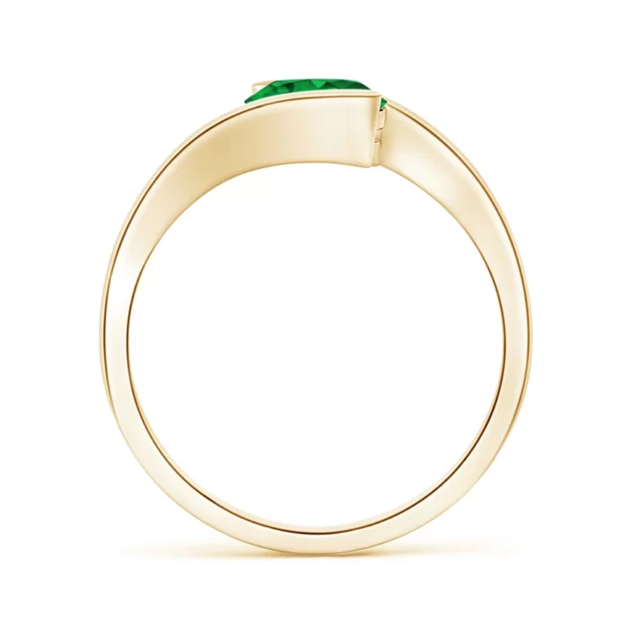 6.5mm aaaa emerald yellow gold ring 2 1