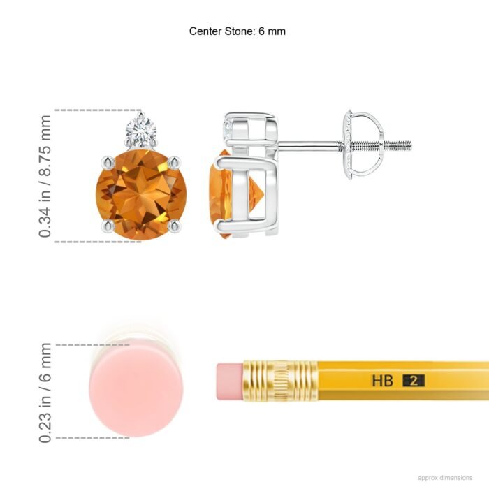 6mm aaa citrine white gold earrings 2