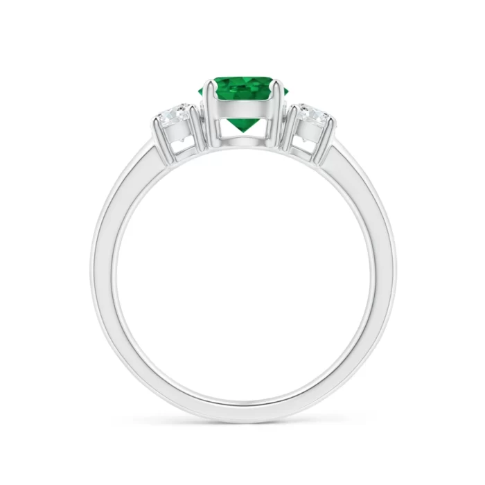 6mm aaa emerald white gold ring 2