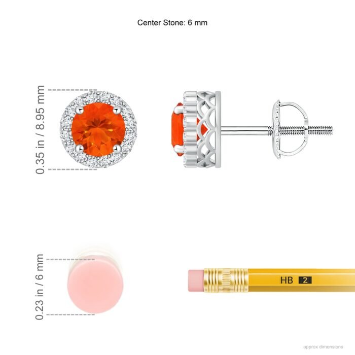 6mm aaa fire opal white gold earrings 2 4