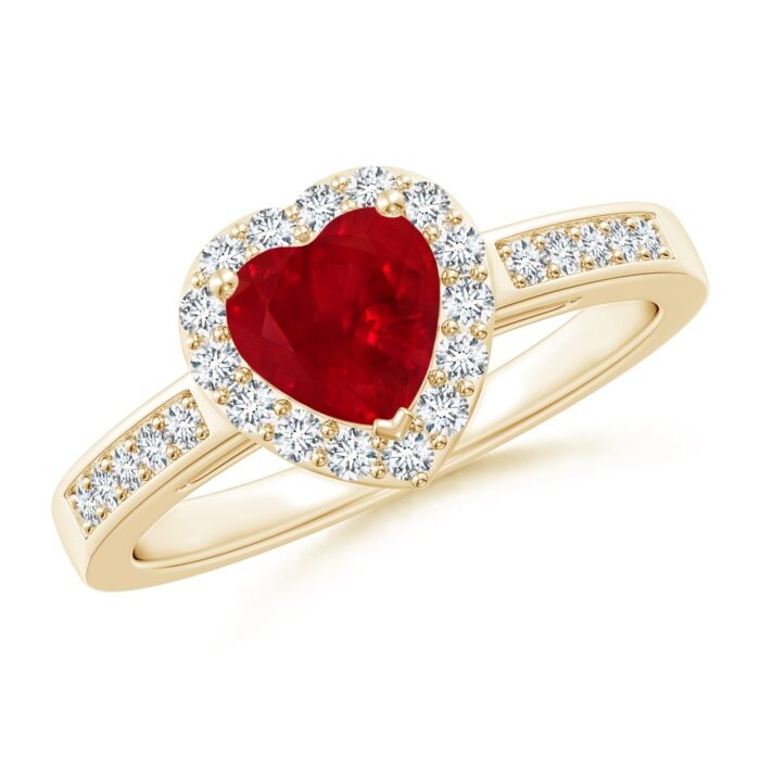 6mm aaa ruby yellow gold ring 3