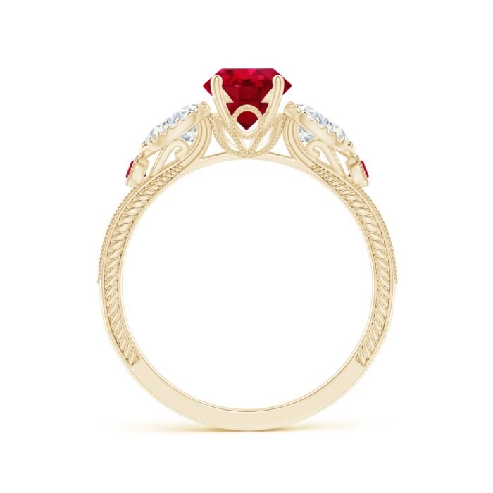 6mm aaa ruby yellow gold ring 2