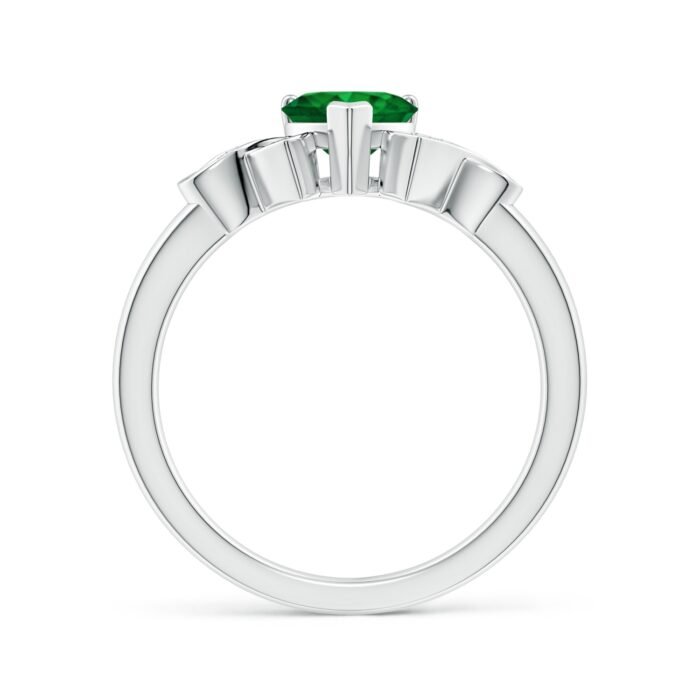 6mm aaaa emerald white gold ring 2