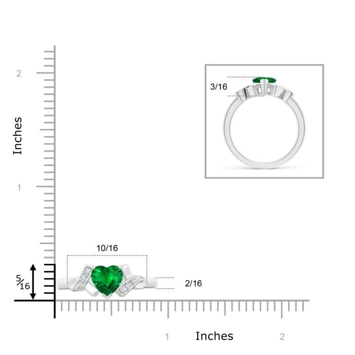 6mm aaaa emerald white gold ring 4