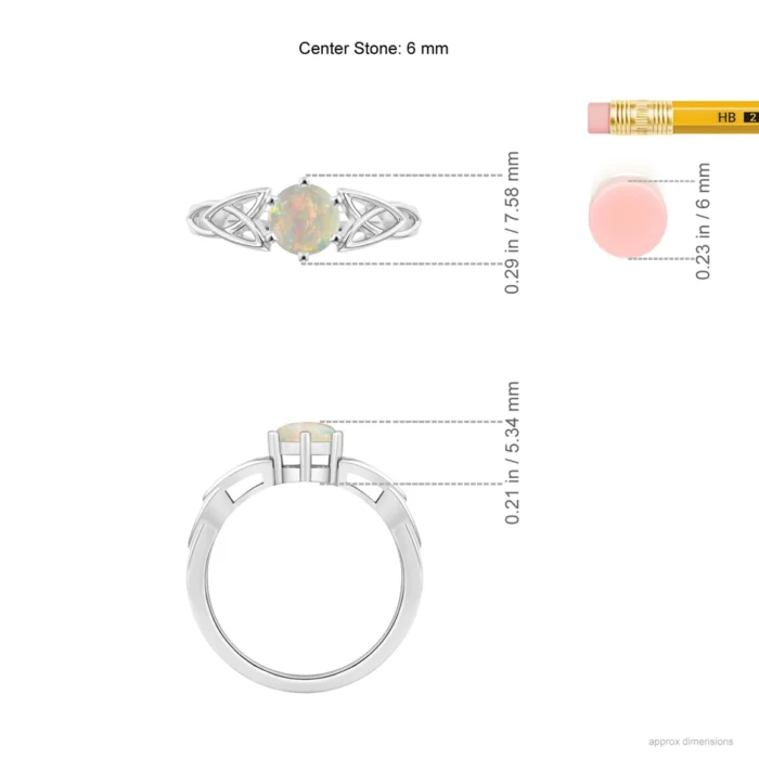 6mm aaaa opal white gold ring 5