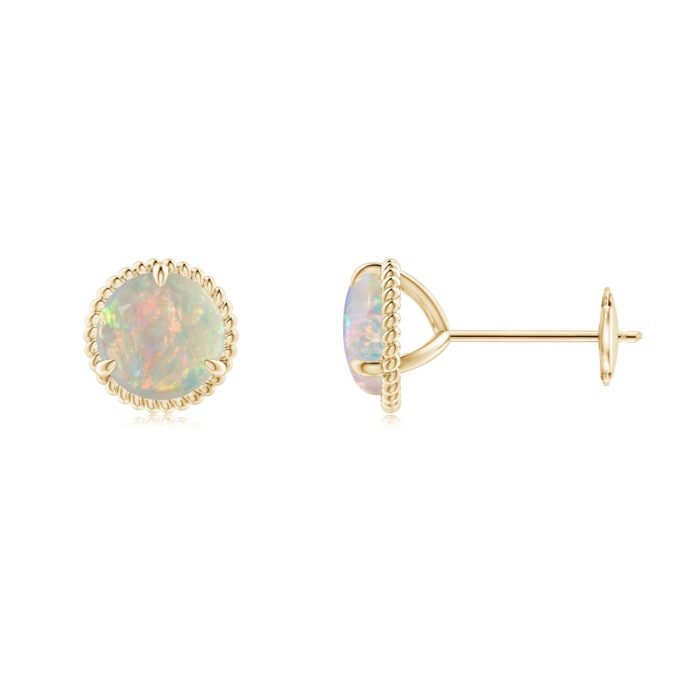 6mm aaaa opal yellow gold earrings 1