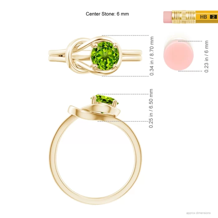 6mm aaaa peridot yellow gold ring 5 1