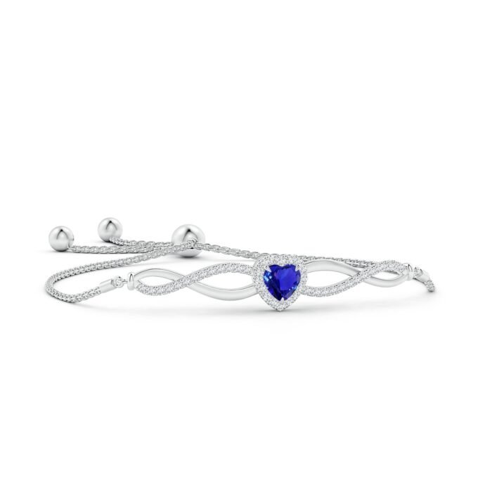 6mm aaaa tanzanite white gold bracelet