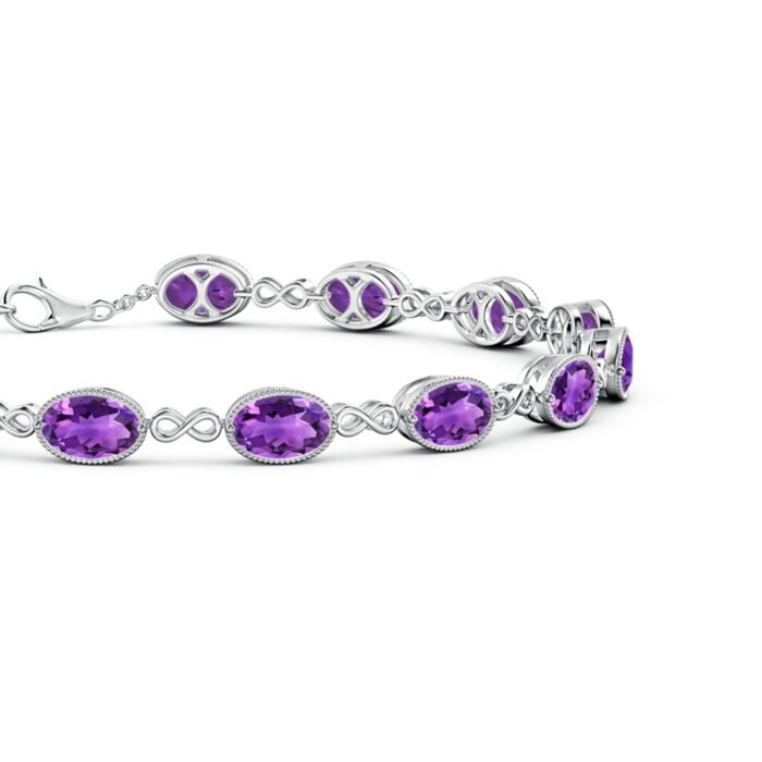 6x4mm aaa amethyst white gold bracelet 2 2