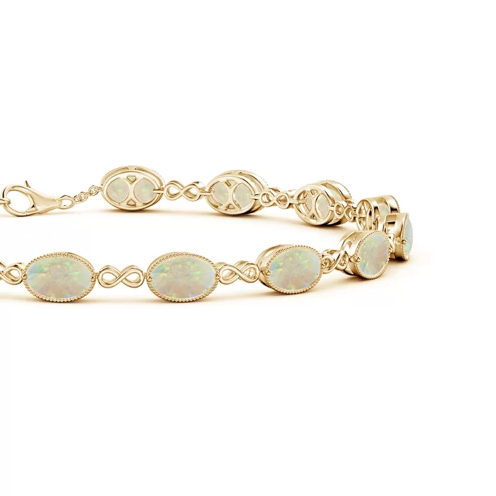 6x4mm aaa opal yellow gold bracelet 2