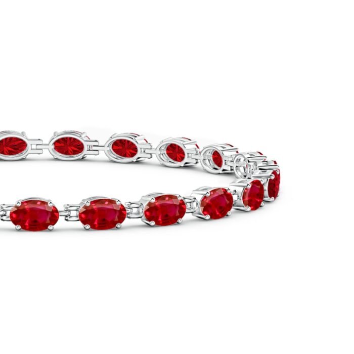 6x4mm aaa ruby white gold bracelet 2 2