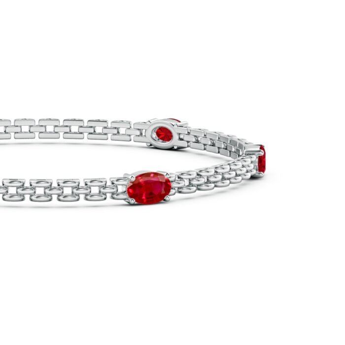 6x4mm aaa ruby white gold bracelet 2 3