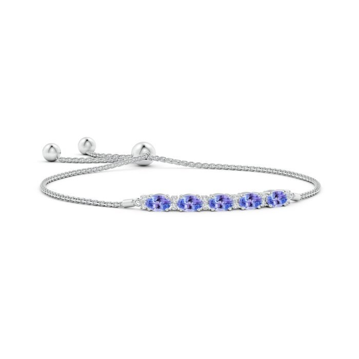 6x4mm aaa tanzanite white gold bracelet 3