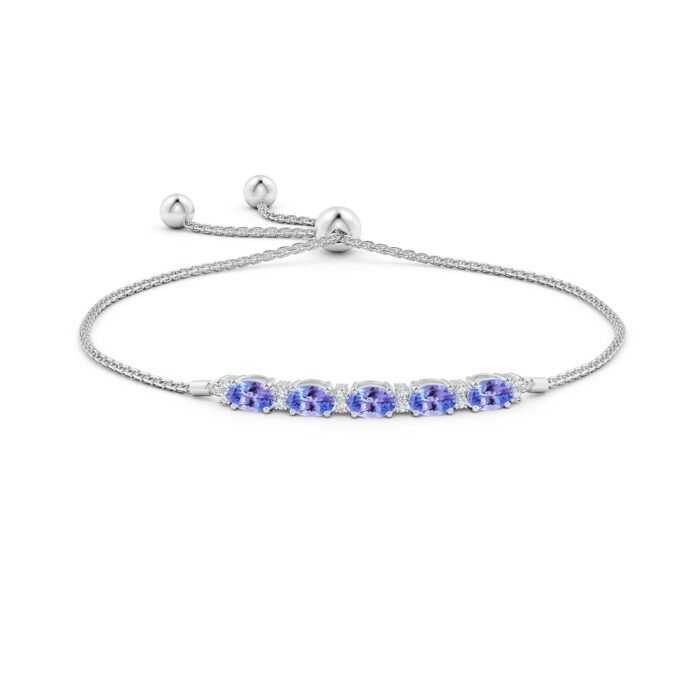 6x4mm aaa tanzanite white gold bracelet 2 3