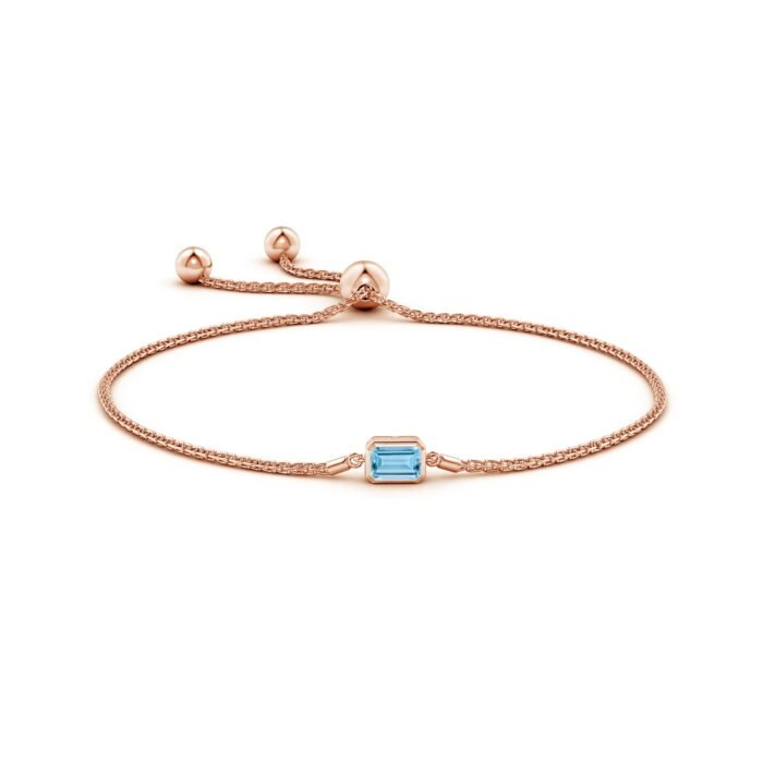 6x4mm aaaa aquamarine rose gold bracelet 2