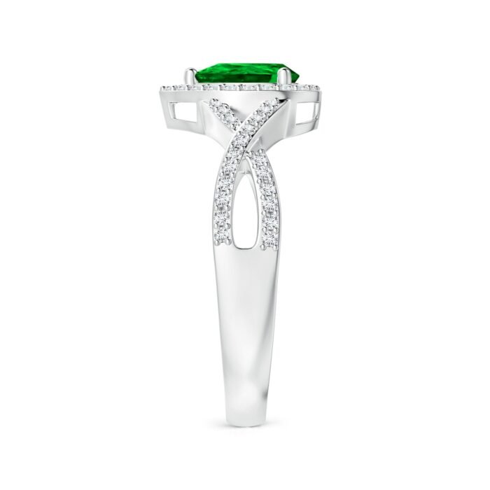 6x4mm aaaa emerald white gold ring 3 1