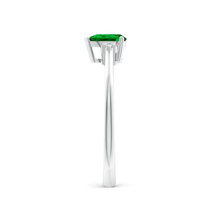 6x4mm aaaa emerald white gold ring 3
