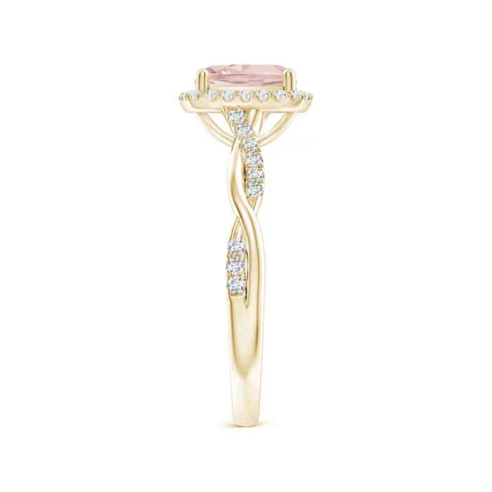 7mm aaa morganite yellow gold ring 3