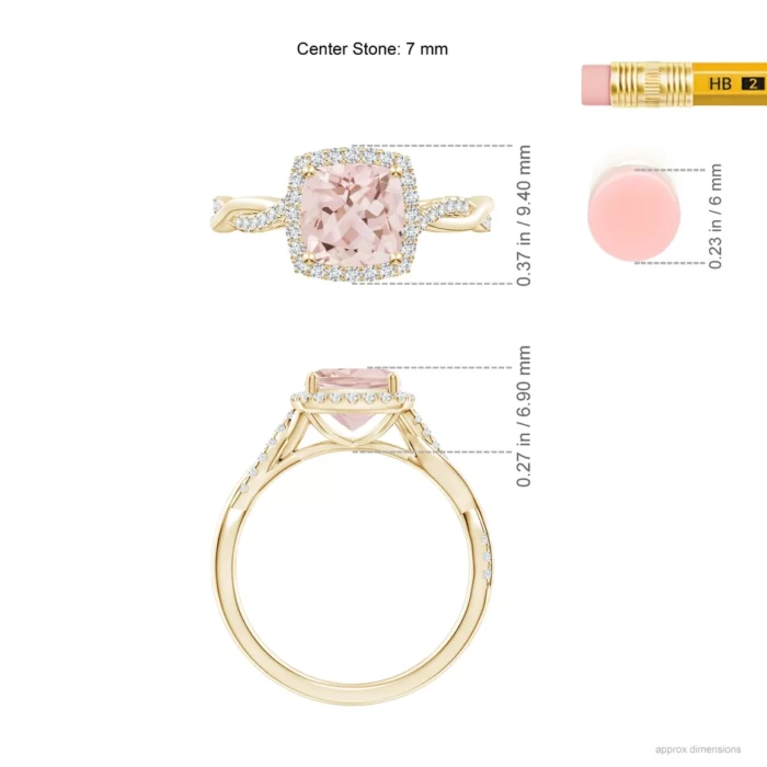 7mm aaa morganite yellow gold ring 5