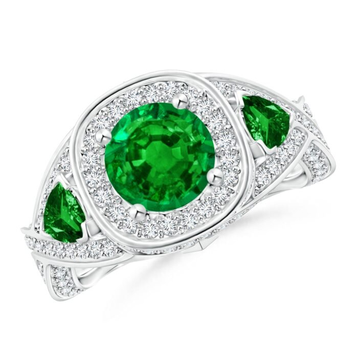 7mm aaaa emerald p950 platinum ring 1