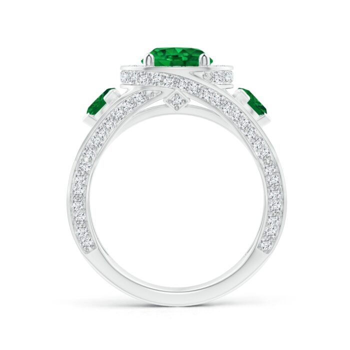 7mm aaaa emerald p950 platinum ring 2 1