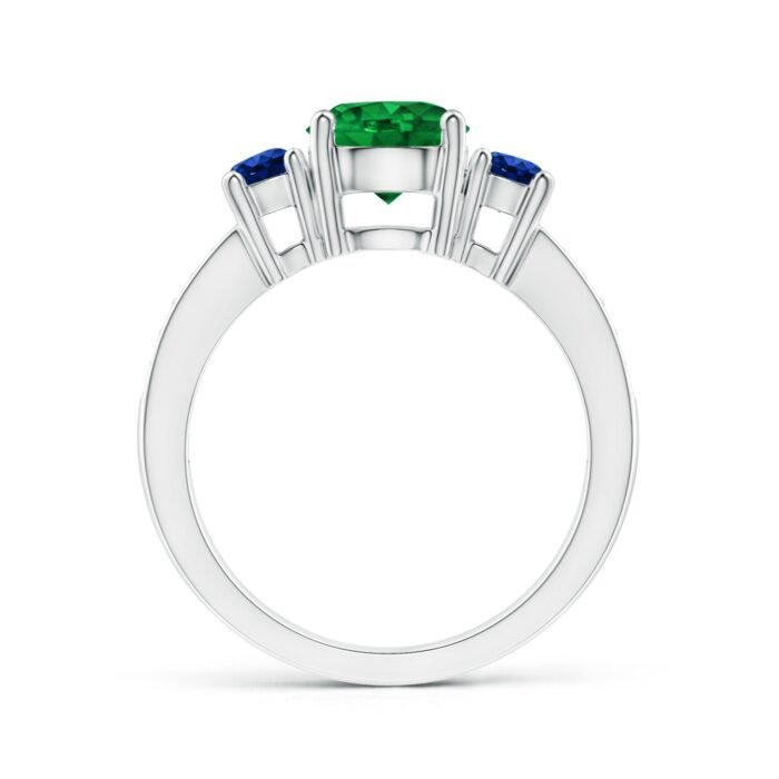 7mm aaaa emerald p950 platinum ring 2