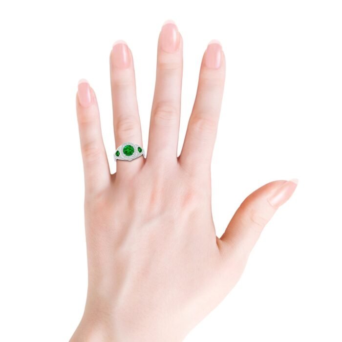 7mm aaaa emerald p950 platinum ring 4