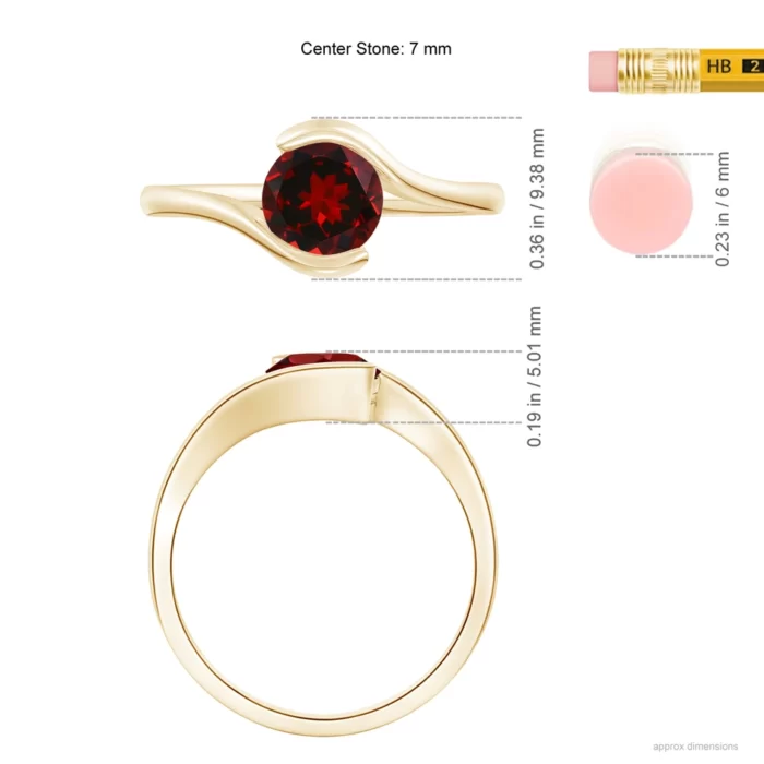 7mm aaaa garnet yellow gold ring 5