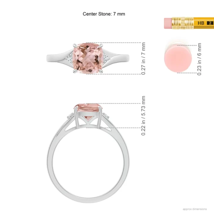 7mm aaaa morganite white gold ring 5