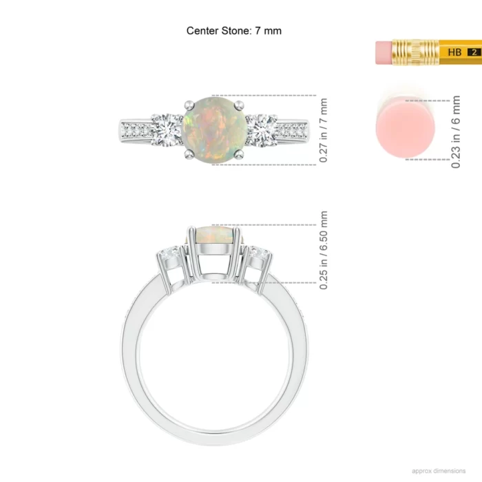 7mm aaaa opal white gold ring 5