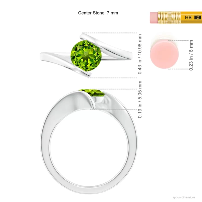 7mm aaaa peridot s999 silver ring 5