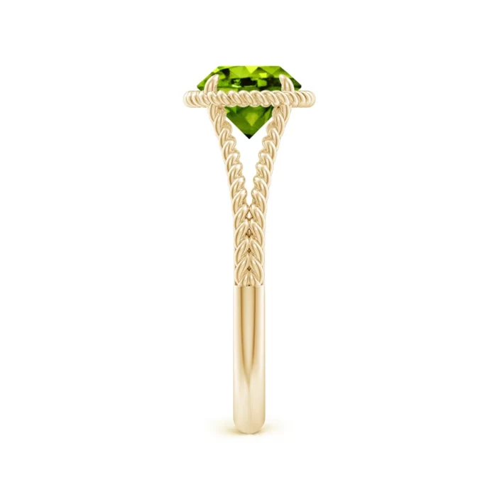 7mm aaaa peridot yellow gold ring 3 1