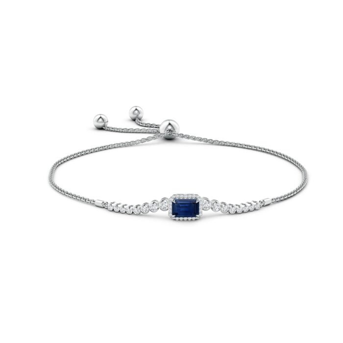 7x5mm aaa blue sapphire white gold bracelet 2 2