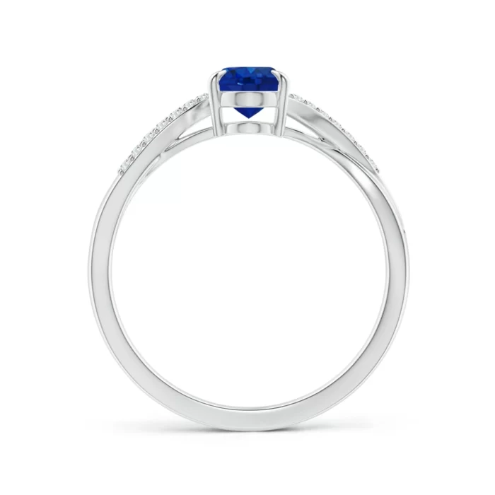 7x5mm aaa blue sapphire white gold ring 2 2