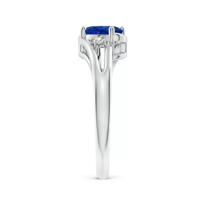 7x5mm aaa blue sapphire white gold ring 3 1 1