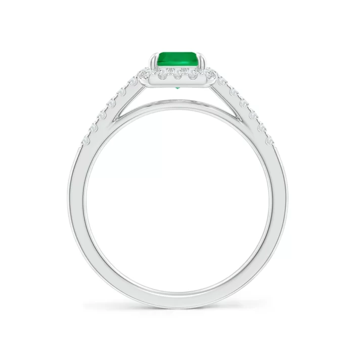 7x5mm aaa emerald white gold ring 2