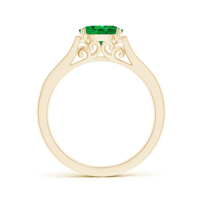 7x5mm aaa emerald yellow gold ring 2 1