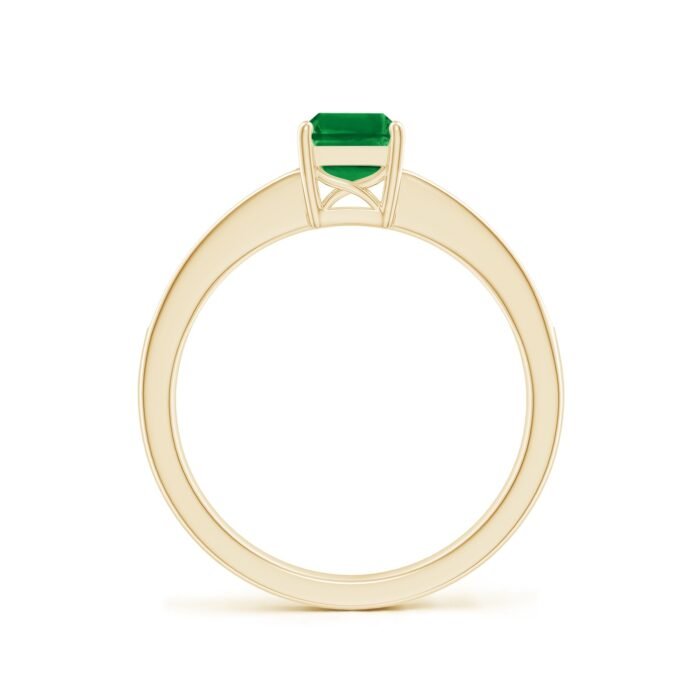 7x5mm aaa emerald yellow gold ring 2