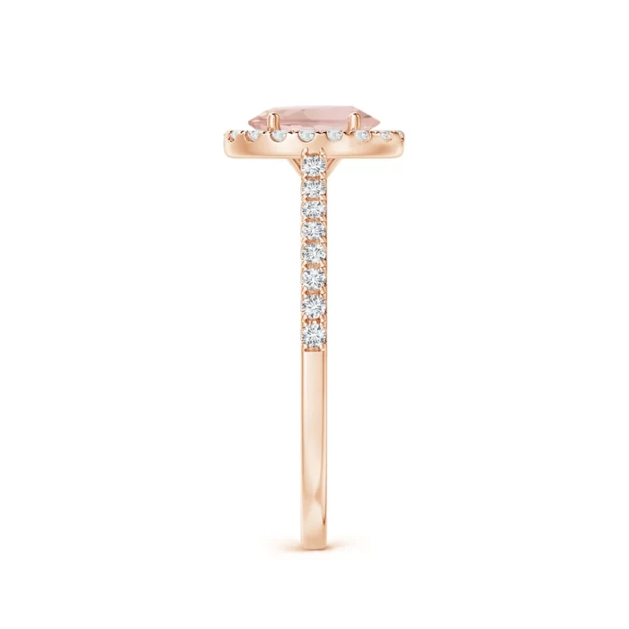 7x5mm aaa morganite rose gold ring 3