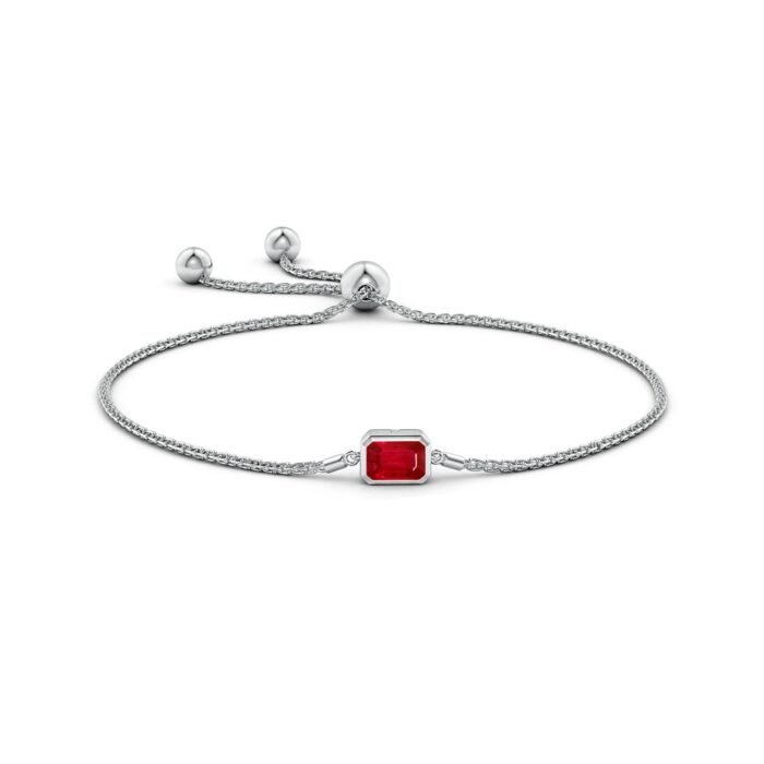 7x5mm aaa ruby white gold bracelet 2