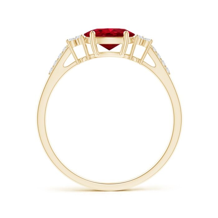 7x5mm aaa ruby yellow gold ring 2 1